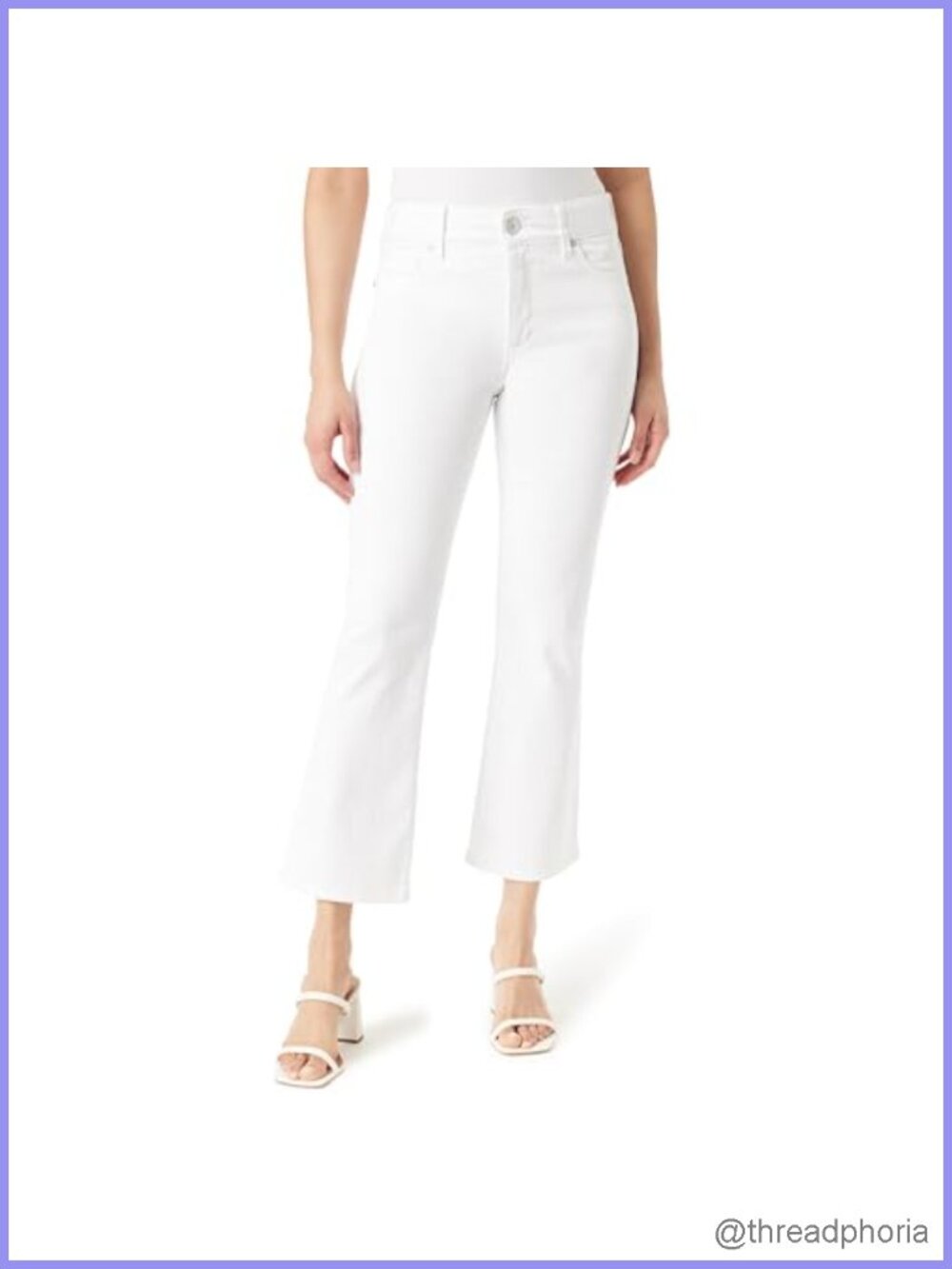 High Rise Boot Cut Ankle Jeans with Tummy Control
